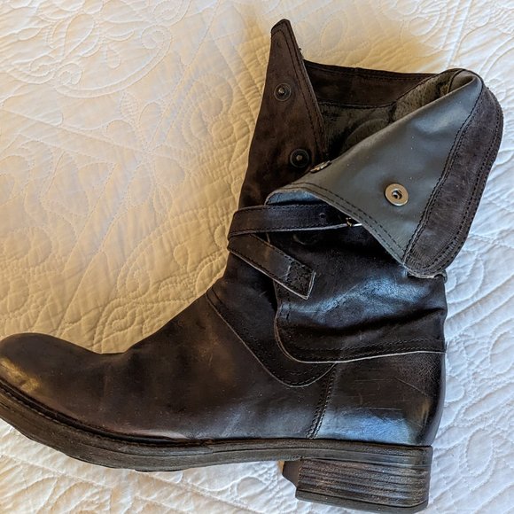 Moto Boots - Distressed look- from Italy  Size 38 - Picture 4 of 8